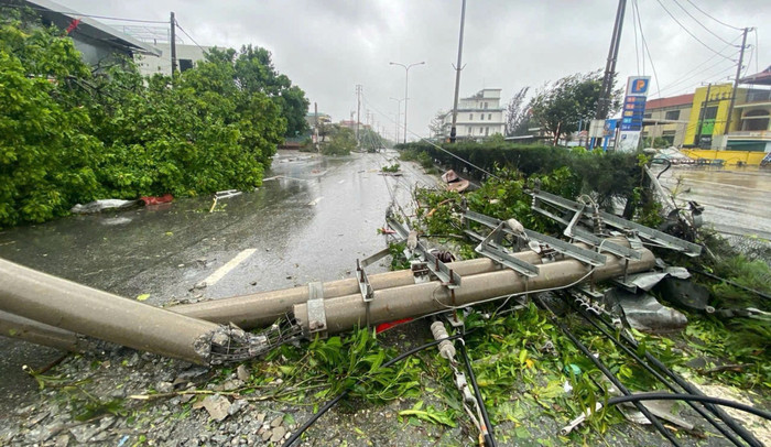 Hình ảnh cơn bão số 3 tại Quảng Ninh trong năm 2024.