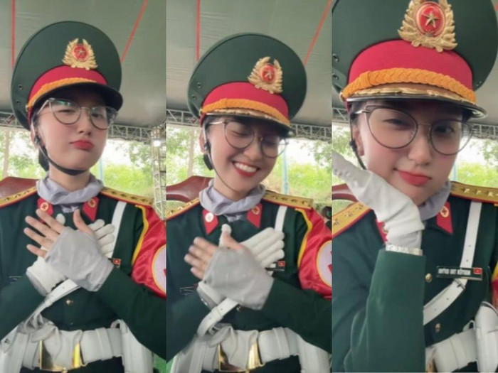 Clip đăng tải trong lúc tranh thủ nghỉ giải lao của chiến sĩ Nguyễn Thu Quỳnh viral khắp cõi mạng&nbsp;